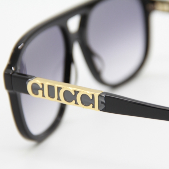 NEW GUCCI GG1188S 002 BLACK GRAY AVIATOR SUNGLASSES GUCCI - Picture 10 of 14